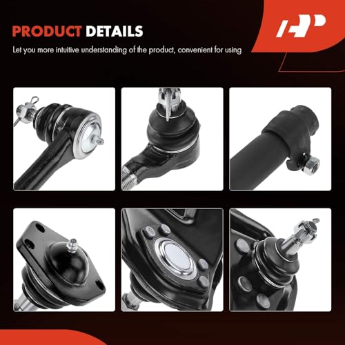 A-Premium Set of 10, Front Upper Control Arm, Lower Ball Joint, Inner & Outer Tie Rod End, Compatible with Chevy Blazer, S10, S10 Blazer, GMC Jimmy, S15, Sonoma, Syclone, Typhoon, Oldsmobile Bravada by A-Premium - Image 9