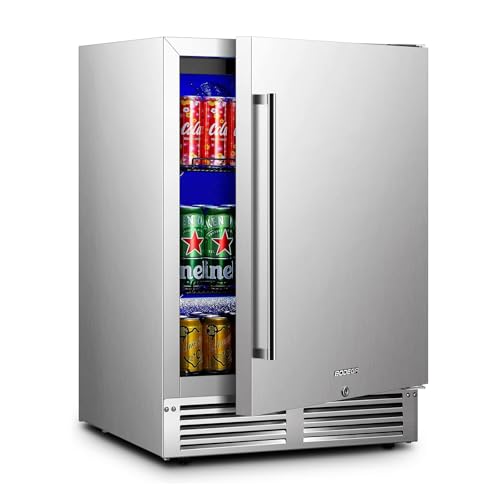 BODEGA 24 Inch Stainless Steel Outdoor Beverage Cooler