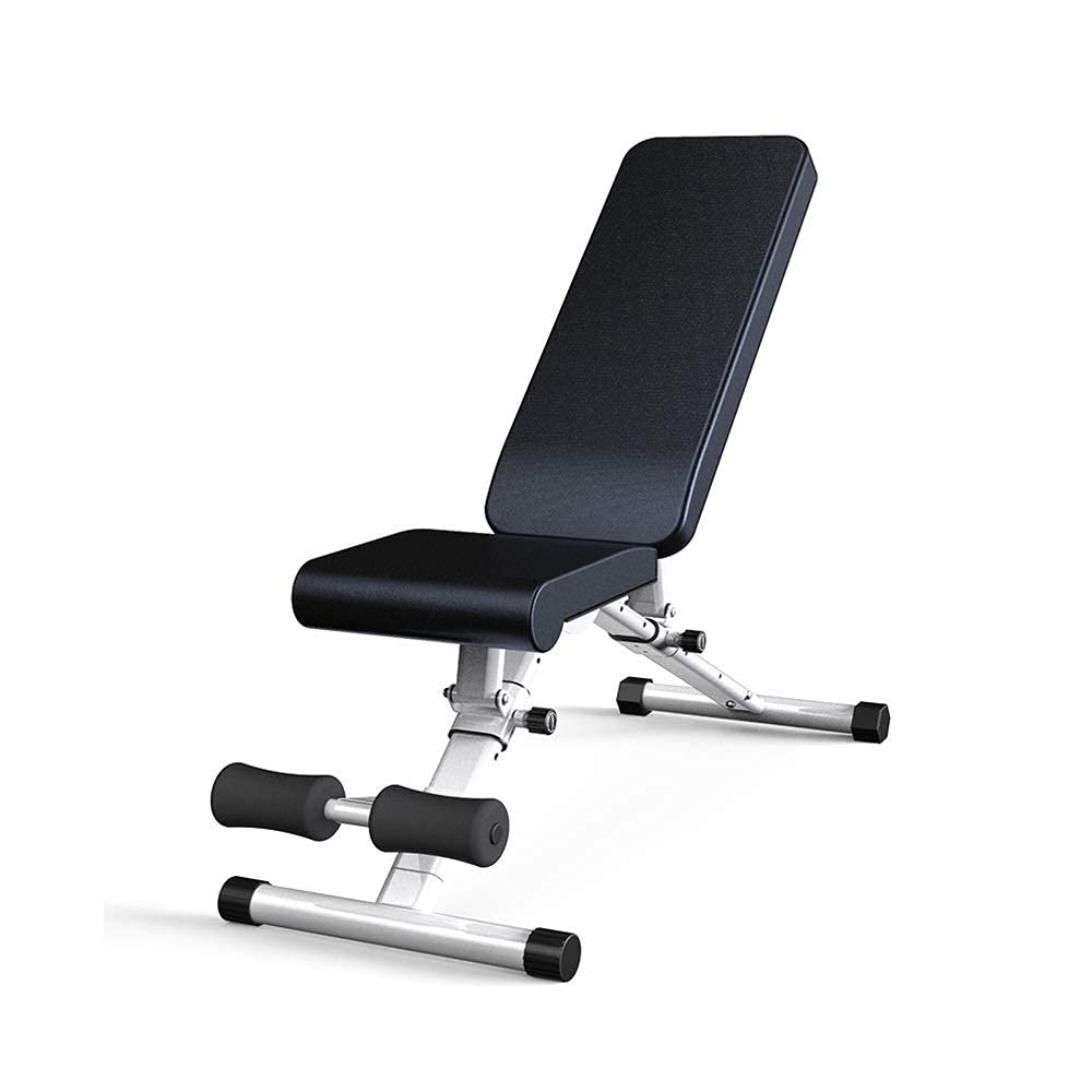 AYCDL Workout Bench Dumbbell Bench Workout Bench - Fitness Chair Sit-up Board Multi-Function Dumbbell Bench for Bench Press Bench Fitness Equipment Abdominal Board Bench P,Sil,White