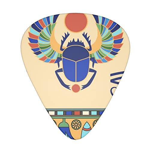 Ensemble de 12 médiators de guitare scarabée égyptien pour guitare acoustique, guitare électrique, contrebasse, ukulélé - Les Beatles, Paul McCartney, John Lennon, RIngo Starr, George Harrison Ensemble de 12 médiators de guitare scarabée égyptien pour guitare acoustique, guitare électrique, contrebasse, ukulélé