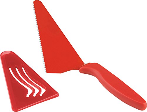 Kuhn Rikon Slice & Serve - Pala triángulo, 16 cm, Color Rojo
