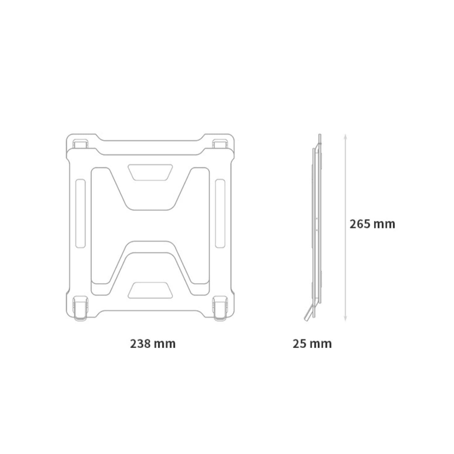Supporto ultra sottile per laptop, 6+10 livelli regolabile in altezza per notebook, supporto pieghevole in lega di alluminio per laptop da 11 a 17,3 pollici (argento)