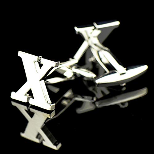 Mancuernillas KnBoB Inicial X Plateadas con Caja miniatura 3