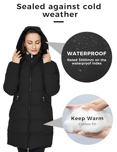 WenVen Women's Warm Thickened Parka Coat Winter Puffer Jacket with Removable Hood4