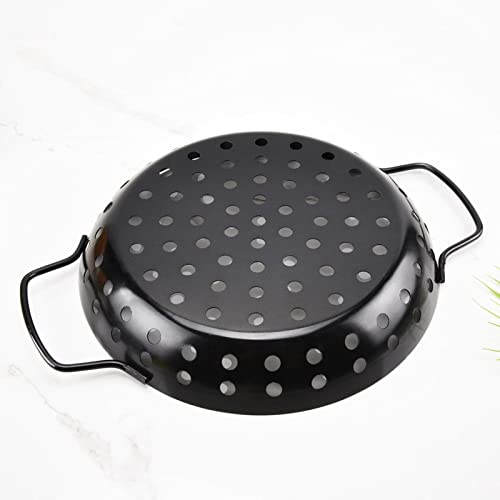 IVELECT 9” BBQ Grill Pan Veggie Fish Nonstick Coating Pizza Tray Outdoor Party