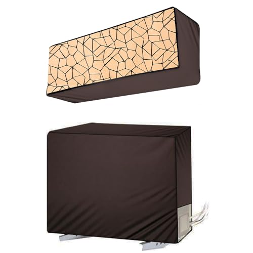 Image of Split AC Cover for 1.5 Ton Indoor & Outdoor Unit | Waterproof & Dustproof Protection | UV Resistant | Durable PVC Material | Weatherproof Outdoor Cover | Easy Installation