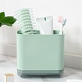 Aoaoy Utensilienhalter, Bestecktischablage, Spezialist Löffel Essstäbchen Gabel Abfluss Caddy für Küche Haushalt (Grün)