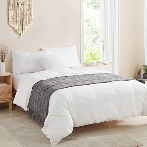 BOURINA Dark Grey Throw Blanket 50 x90 Inches...