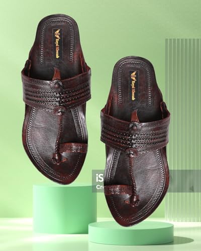 Image of Kolhapuri Chappal for Men|Kolhapuri Slippers for Men|Kolhapuri Shoes for Men|Leather Slippers for Men|Wedding Slippers for Men-A1