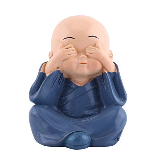 Image of NRSON Colorful 4 Buddha Monk Figurines, Set of 4 Baby Monk Showpiece for Home and Car Interior Decor (Multicolor) & Gifting Purpose Set of 4