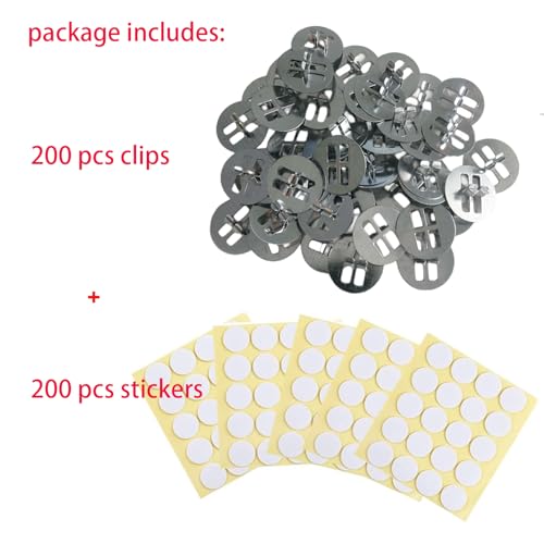200 clips y 200 stickers de acero inoxidable para mechas miniatura 3