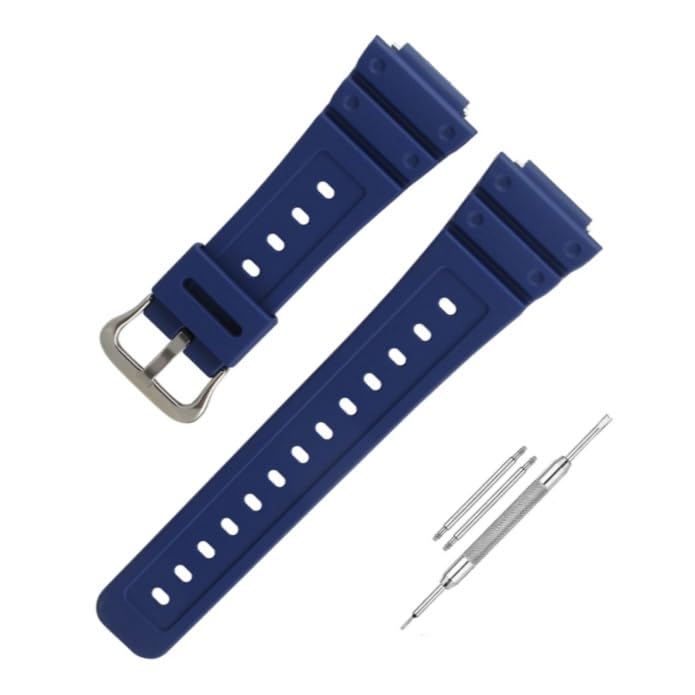 Image of Lineon 16mm Resin Soft Watch Strap Compatible With CASIO GM-2100 GA-2100 GA-2110 GA-B2100 with Tool and Pins