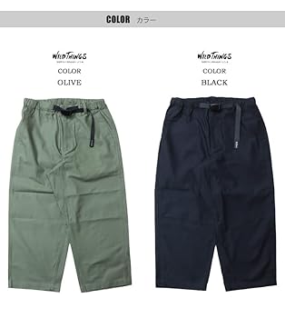 新品 ワイルドシングス ストレッチ クロップドカーゴパンツ L オリーブ WILD THINGS (ワイルドシングス) CROPPED CARGO PANTS