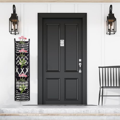 Esterno SH_2608 Boho Fabric Hanging Planter (3 Sets Of 5 Pockets); Vertical Hanging Herb/Flower Planter thumb #6