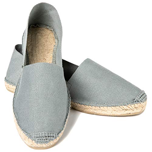 ESPADELLE Klassische Damen Slip-on Espadrilles aus Baumwolle mit Schuhbeutel, Hippo, 36, Handmade in Spain