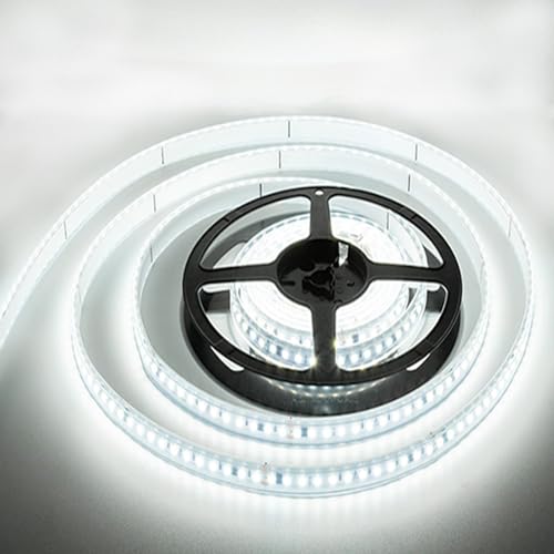 Image of SUYOOULIN LED Strip Lights, 30000LM AC110V /120V 33ft /10m SMD 2835 1200 LEDs Light Strips Tube Waterproof IP67 LED Ribbon, 2 Times Brightness Than Low Voltage Strip Lights (Cold White 6500K)