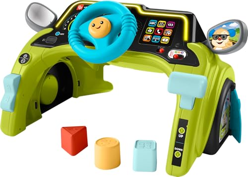 Image of Fisher-Price Baby & Toddler Learning Toy Laugh & Learn Sit & Steer Driver Car Activity Center with Smart Stages for Ages 6+ Months