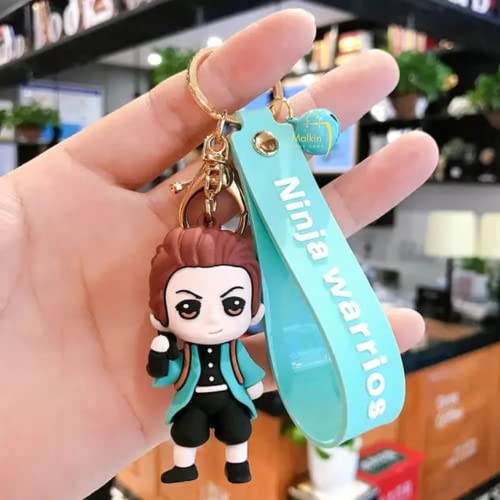 Image of MALKIN Rubber Keychain | Demon Slayer Action Figure | Anime Merch | Tanjiro (Multicolor)