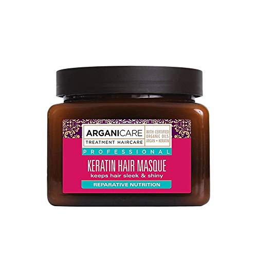 Arganicare Keratin Nourishing Hair Mask with Certified Organic Argan Oil for dry and damaged hair 16.9 fl oz