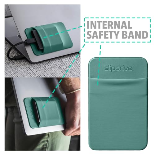 Image of Slipdrive - Laptop Hard Drive Case - Solid State Drive - Reusable Adhesive - Carry Case for 5 inch x 3.2 inch External Hard Drive - Carrying Case