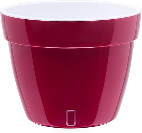 ASTI - Maceta de riego automático, maceta moderna con indicador de nivel de agua para todas las plantas de la casa, flores, hierbas, suculentas y disponible en Yaxa Peru