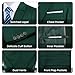MAGE MALE Mens Two Button 3-Piece Suits Slim Fit Tuxedo Set with Blazer Jacket Vest & Pants for Wedding Prom Business Dark Green