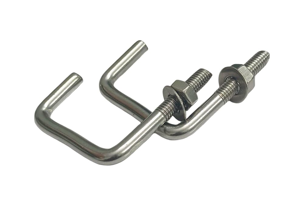 - Galvanized Iron L Bolt | Right Angle Threaded Anchor Bolt | Heavy-Duty L Shape Fastener for Mounting & Construction (Pack of 6)