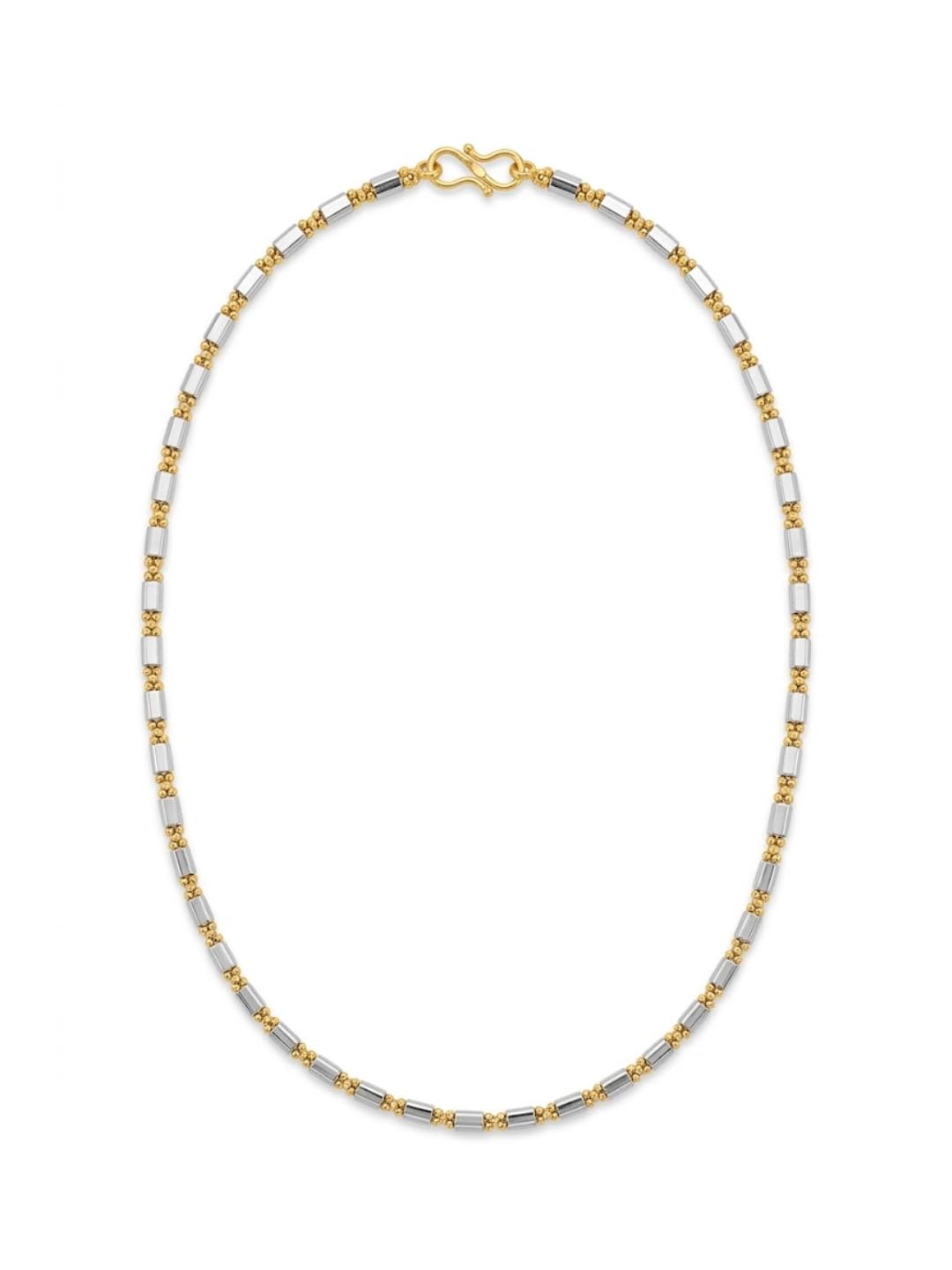 nuyug Eclipse Dual Tone Unisex Chain for Men and Women, Premium Dual Tone Fashion Chain, Contemporary Everyday Jewelry Accessory for Casual Wear, Parties, Layering and Gifting-picture-11
