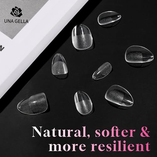 Image of UNA GELLA Extra Short Almond Nail Tips 312pcs XS Short Almond Gel Nail Tips