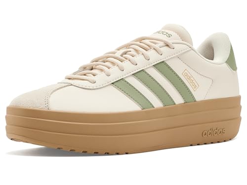 Image of adidas Womens Vl Court Bold Lace Up Sneakers Shoes Casual - Pink