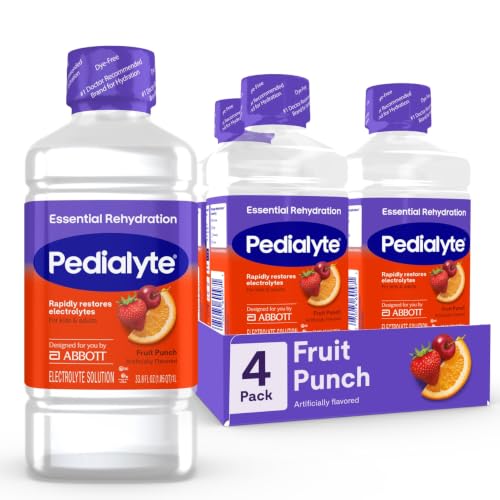 Pedialyte Electrolyte Drink, Fruit Punch Hydration Drink, 1 Liter