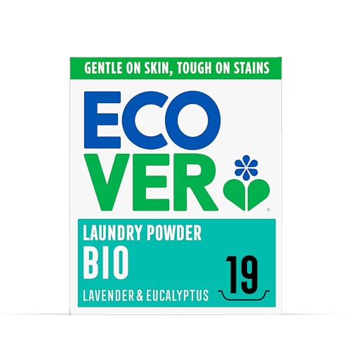 Ecover Bio Laundry Detergent Powder Laundry Washing Detergent Fresh Lavender and Eucalyptus Scent 1 x 19 Washes 1 x 0.95kg