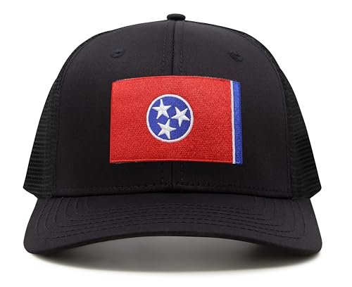 Image of International Tie State Hat for Men and Women, Adjustable Snapback Trucker Baseball Cap with Embroidered Patch