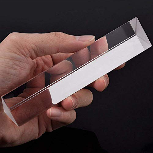 Mribo Optical Glass Triangular Prism, 6 Inches Crystal Rainbow Maker for Photography Science Experiments Physics Teaching Light Spectrum