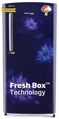 Image of Voltas Beko 'A Tata Product' 245 L 3 star Made-in-India Direct cool Refrigerator (RDC265C60 / DBEXXXXSG, Dahlia Blue)