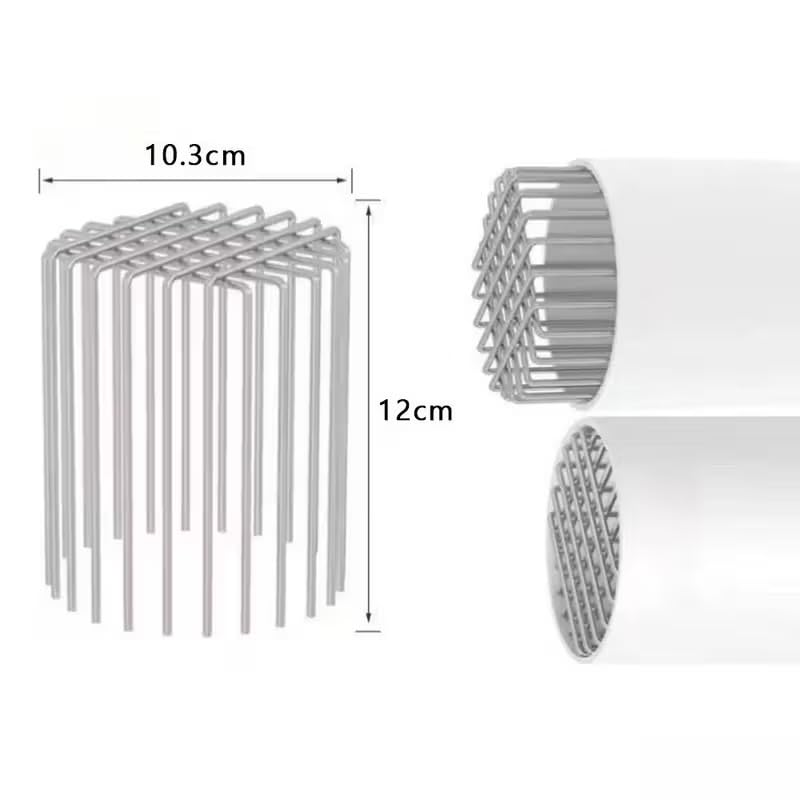 Image of Rust-Resistant Metal Wire Grid Drain Outlet Stopper with Anti-Rat Design, Rodent Proof, Anti-Blocking Outlet Stopper for Drainage & Exhaust Protection, Universal Pipe Guard for 95-95mm Diameter