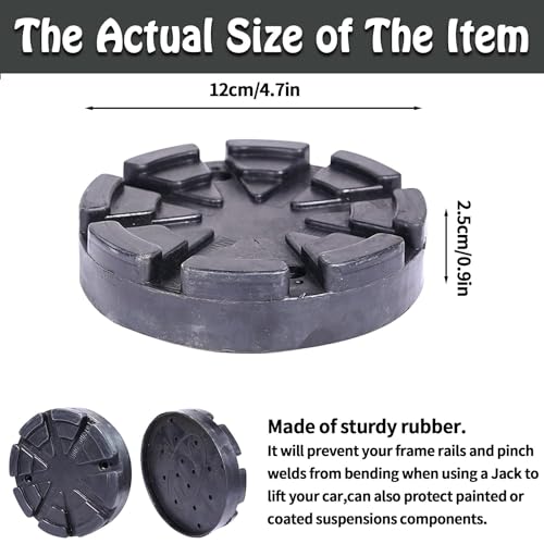 Image of 4 Pack Round Auto Lifting Pads, Rubber Car Lift Pads, Arm Pads Heavy Duty Car Auto Hoist Accessories fit for Auto Truck Hoist, Floor Jack Pad(125x28mm)