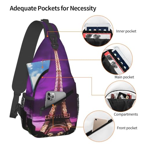 Bolso Sling Unisex Negro Tipo Chest Bag Urbano miniatura 3