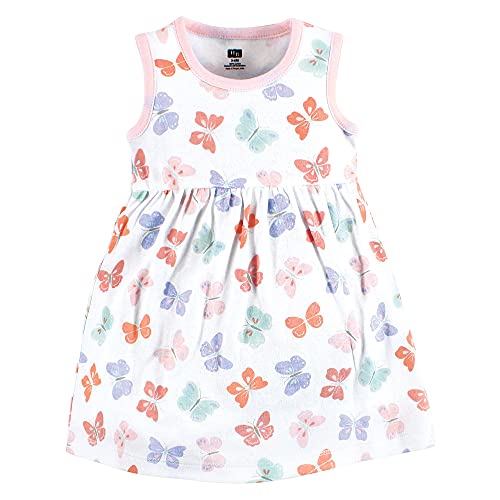 Image of Hudson Baby Girls' Cotton Dress and Cardigan Set