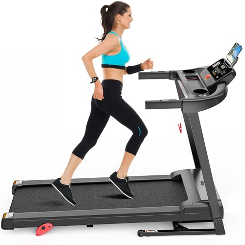 Image of Electric Folding Treadmill for Home with Adjustable Incline & APP, 7.5MPH Speed, 301lbs