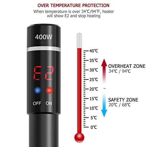 image for POPETPOP [Upgraded 400W Aquarium Heater - Submersible Titanium Fish Ta