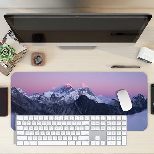 Image of Mountain XL Extended Gaming Mouse Pad | XXL Large Desk Mat 60x30cm for Laptop & PC | Non-Slip Rubber Base, Waterproof, Durable & Smooth Surface | Office, Gaming & Study, asthetic