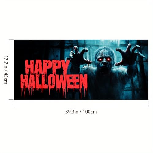 Película decorativa para ventana Halloween Zombie 39.3x17.7 in miniatura 3