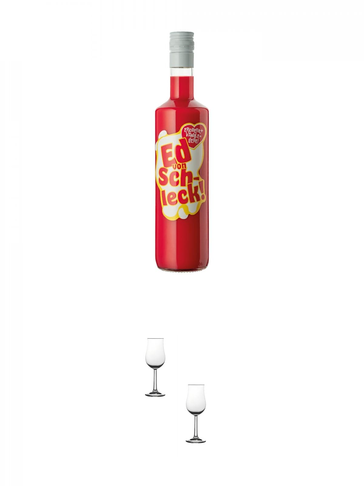 Ed von Schleck ! Erdbeer-Sahne-Likör 0,7 Liter + Nosing Gläser Kelchglas 2 Stück