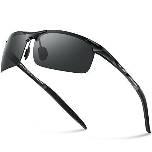 Pulabecs Men's Sports Style Polarized Sunglasses Driver Glasses Unbreakable Frame PS071