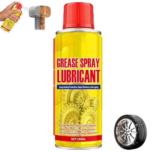 Rust Removal Lubricant, 6.1oz Professional Anti-Rust Spray & Rust Remover Lubricant Spray, Multi-Purpose Penetrating Oil & Fast-Acting Dissolver for Vehicles, Tools, Chains, Bolts and Hinges (1Pcs)