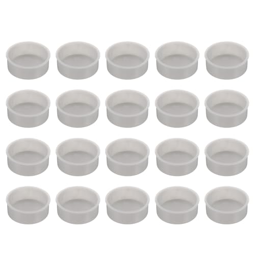 Image of uxcell 20pcs Plastic Hole Cover Plug for 37mm(1 1 /2 inch) Concealed Hinge Cup and Screw Hinge Hole Plugs Covers for Kitchen Cabinet Furniture, Light Gray
