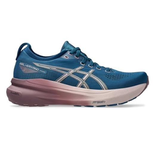 ASICS Tênis de corrida feminino Gel-Kayano 31, Azul-marinho/Watershed Rose, 40