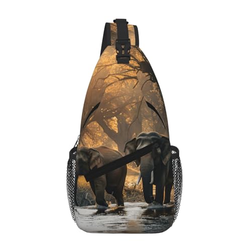 Sac à dos à bandoulière éléphants léger et grand confort pour homme et femme