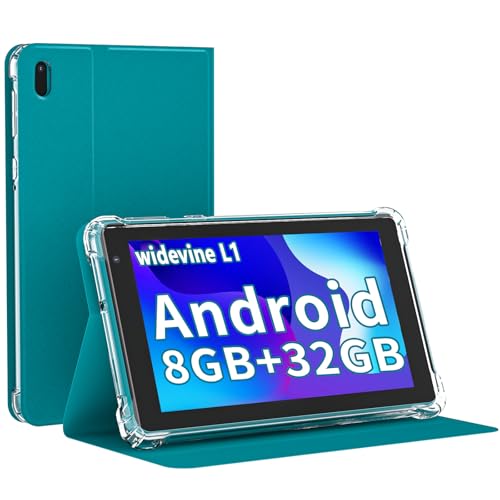 Image of ATOZEE 7 Inch Android Tablet with Case, Android OS Tablet PC, 32GB ROM+ 8GB RAM Tabletsa Quad-Core Processor Android Tableta pc Dual Camera,5G WiFi 6, BT Computer Tabletas,mini Tablets (Navy Blue)